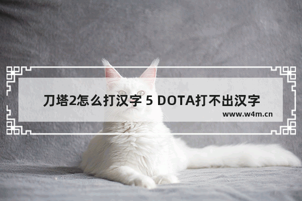 刀塔2怎么打汉字 5 DOTA打不出汉字该怎么办我是WIN7的系统