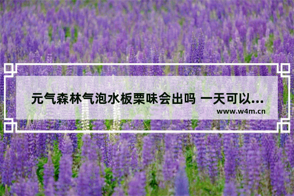 元气森林气泡水板栗味会出吗 一天可以喝多少元气森林气泡水