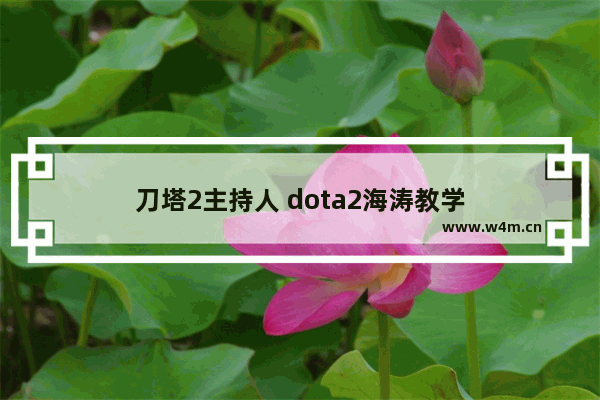 刀塔2主持人 dota2海涛教学