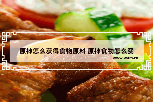 原神怎么获得食物原料 原神食物怎么买