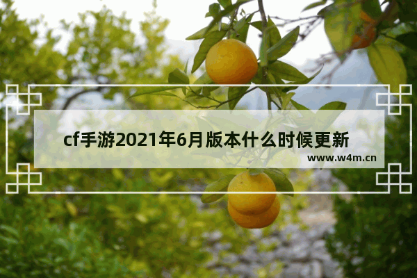 cf手游2021年6月版本什么时候更新 王者荣耀6月6日更新