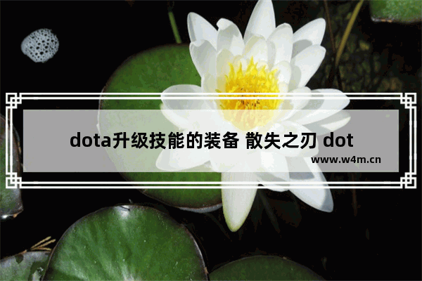 dota升级技能的装备 散失之刃 dota2