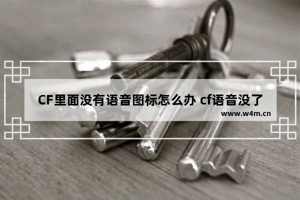 CF里面没有语音图标怎么办 cf语音没了怎么弄回来