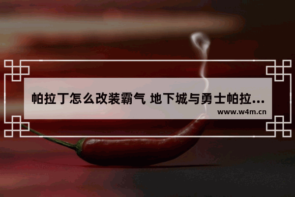 帕拉丁怎么改装霸气 地下城与勇士帕拉丁升级