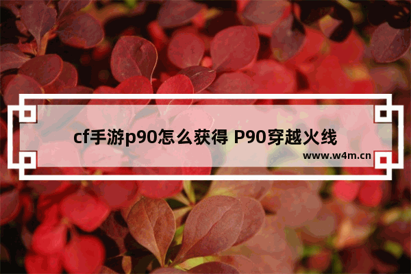 cf手游p90怎么获得 P90穿越火线