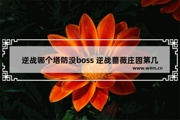 逆战哪个塔防没boss 逆战蔷薇庄园第几关出飞机