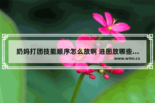 奶妈打团技能顺序怎么放啊 进图放哪些技能啊 地下城与勇士霸域腰带