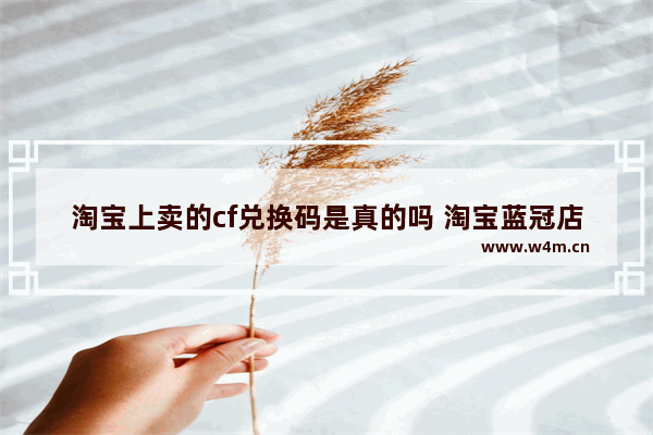 淘宝上卖的cf兑换码是真的吗 淘宝蓝冠店靠谱吗