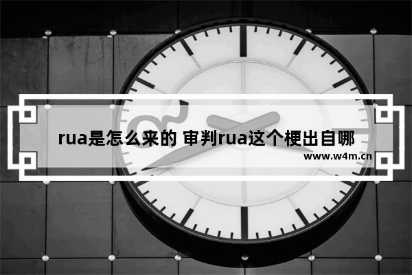 rua是怎么来的 审判rua这个梗出自哪里