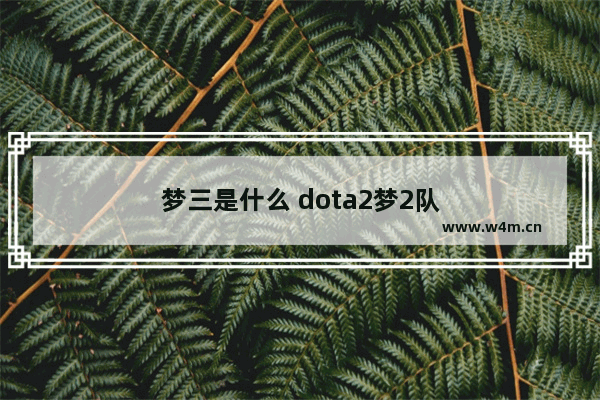 梦三是什么 dota2梦2队