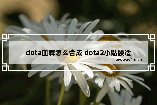 dota血棘怎么合成 dota2小骷髅适合新手吗