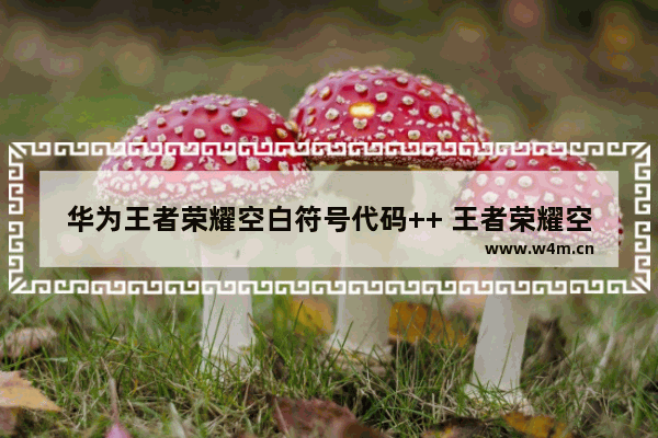 华为王者荣耀空白符号代码++ 王者荣耀空白字符++