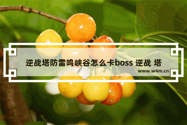 逆战塔防雷鸣峡谷怎么卡boss 逆战 塔防BOSS