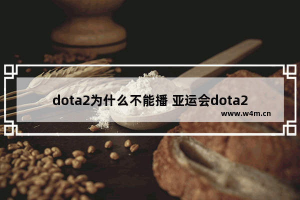 dota2为什么不能播 亚运会dota2为什么看不了