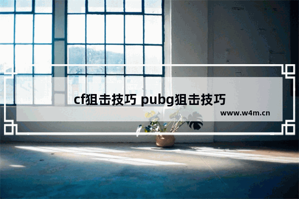 cf狙击技巧 pubg狙击技巧