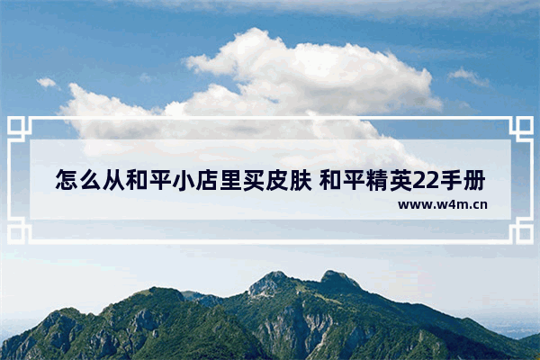 怎么从和平小店里买皮肤 和平精英22手册的皮肤怎么买