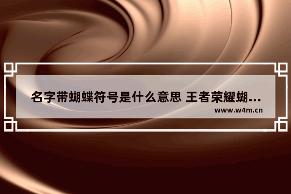 名字带蝴蝶符号是什么意思 王者荣耀蝴蝶名字