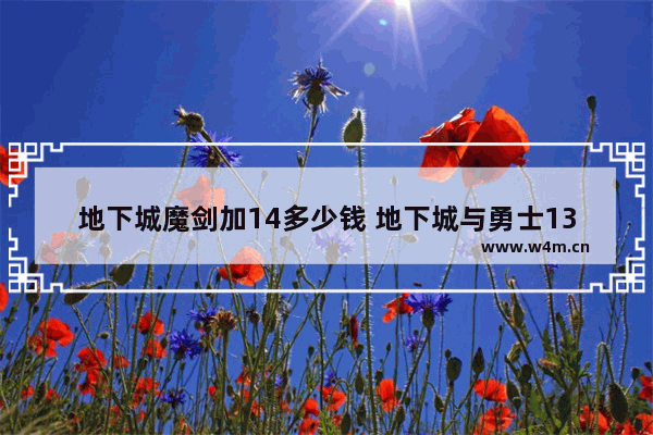 地下城魔剑加14多少钱 地下城与勇士13武器和14武器差距