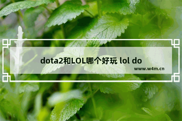 dota2和LOL哪个好玩 lol dota2哪个好玩吗