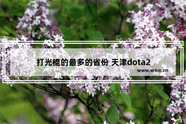 打光棍的最多的省份 天津dota2