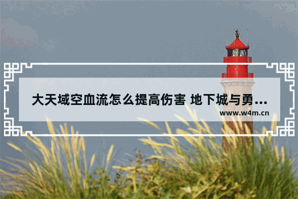 大天域空血流怎么提高伤害 地下城与勇士天御伤害加成