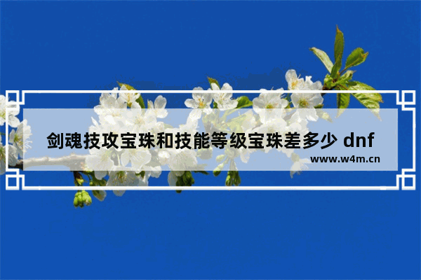 剑魂技攻宝珠和技能等级宝珠差多少 dnf技能宝珠继承去哪