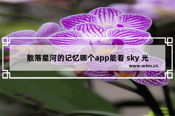 散落星河的记忆哪个app能看 sky 光遇星河