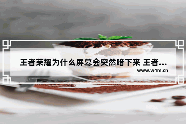 王者荣耀为什么屏幕会突然暗下来 王者荣耀屏幕变暗