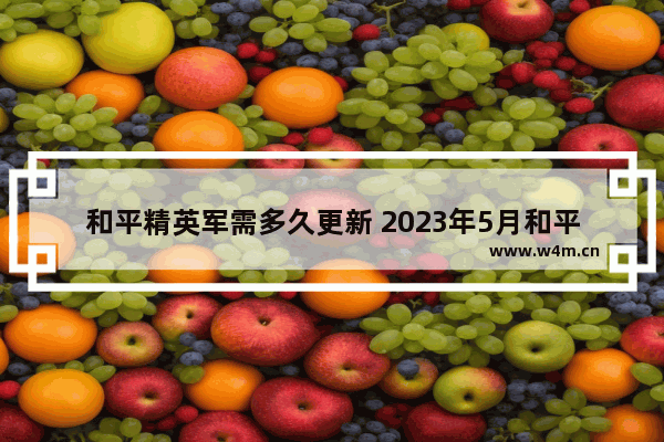 和平精英军需多久更新 2023年5月和平精英会返场什么