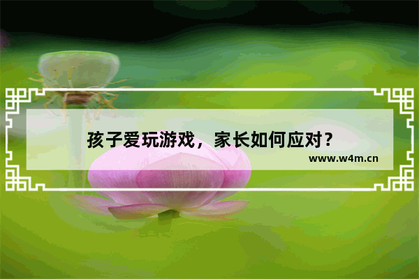 孩子爱玩游戏，家长如何应对？