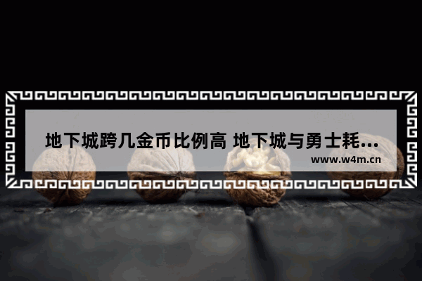 地下城跨几金币比例高 地下城与勇士耗资多少钱