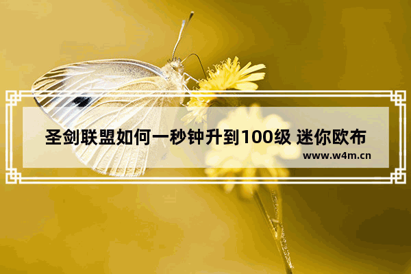 圣剑联盟如何一秒钟升到100级 迷你欧布圣剑介绍