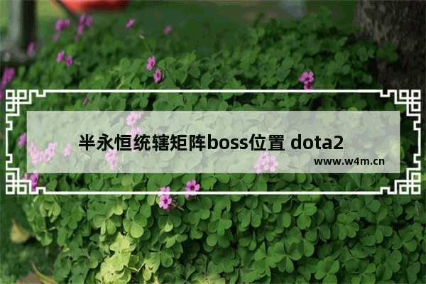 半永恒统辖矩阵boss位置 dota2 永恒矩阵