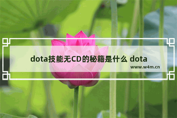 dota技能无CD的秘籍是什么 dota2技能无cd