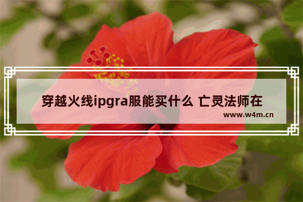 穿越火线ipgra服能买什么 亡灵法师在三价时使用的什么武器