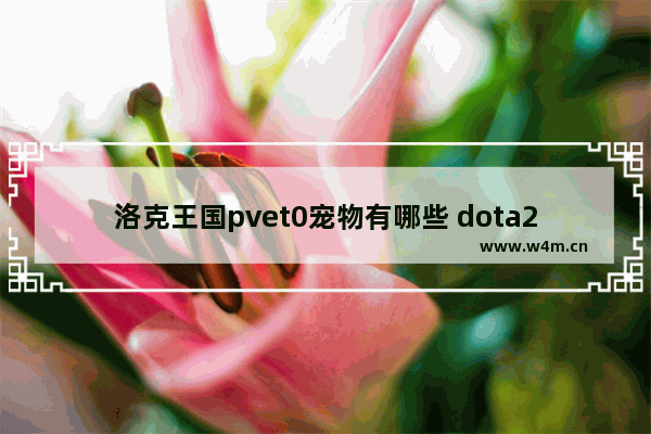 洛克王国pvet0宠物有哪些 dota2邪恶魅魔