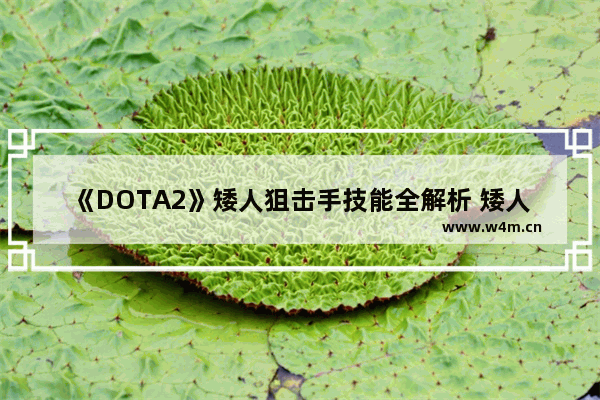 《DOTA2》矮人狙击手技能全解析 矮人狙击手 dota2