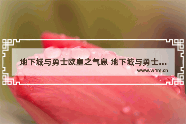 地下城与勇士欧皇之气息 地下城与勇士欧皇之气息