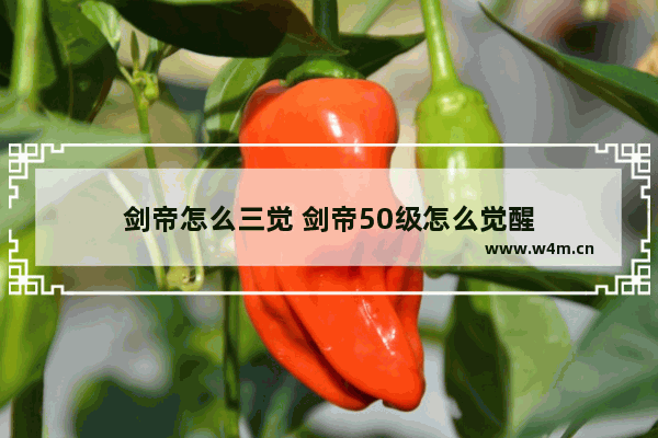 剑帝怎么三觉 剑帝50级怎么觉醒