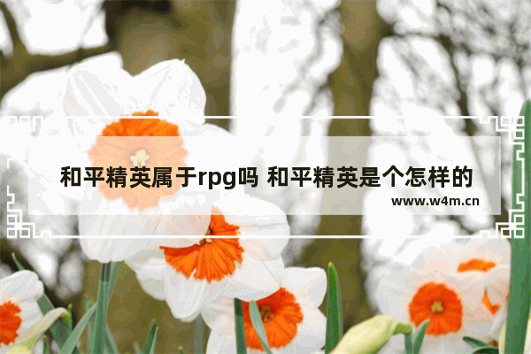 和平精英属于rpg吗 和平精英是个怎样的游戏