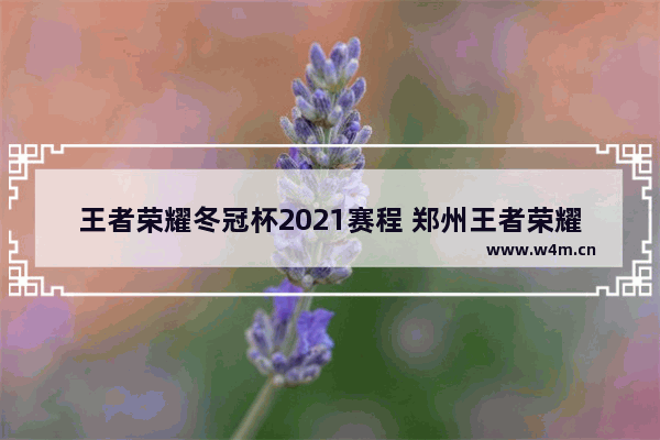 王者荣耀冬冠杯2021赛程 郑州王者荣耀比赛