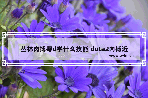 丛林肉搏粤d学什么技能 dota2肉搏近战