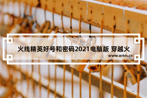 火线精英好号和密码2021电脑版 穿越火线有好号和密码