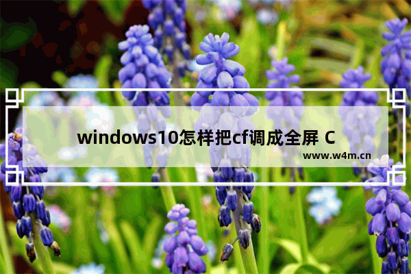 windows10怎样把cf调成全屏 CF穿越火线win10设置全屏的方法超级简单