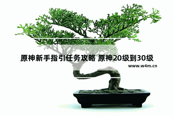 原神新手指引任务攻略 原神20级到30级该干什么