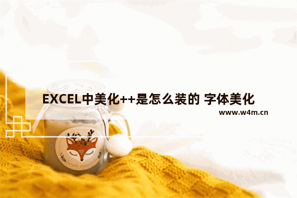 EXCEL中美化++是怎么装的 字体美化++怎么更换字体