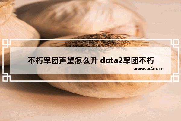 不朽军团声望怎么升 dota2军团不朽