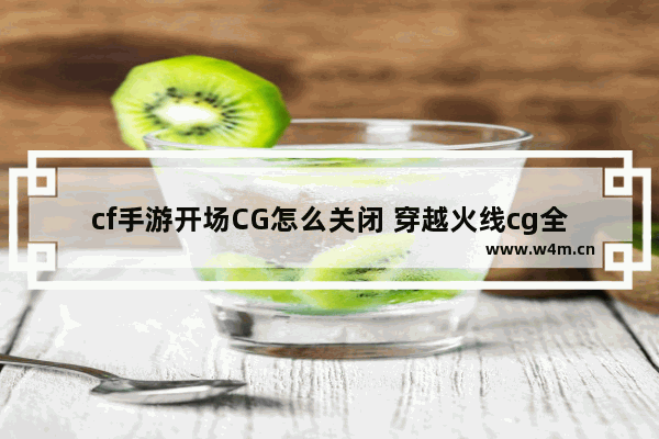 cf手游开场CG怎么关闭 穿越火线cg全集