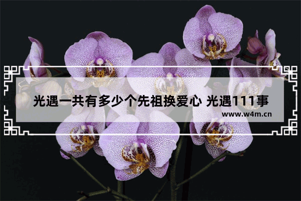 光遇一共有多少个先祖换爱心 光遇111事件