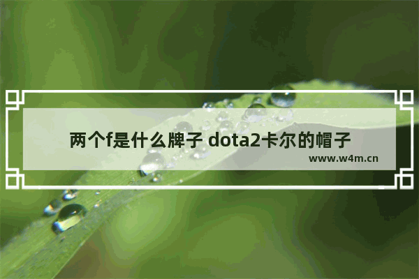 两个f是什么牌子 dota2卡尔的帽子